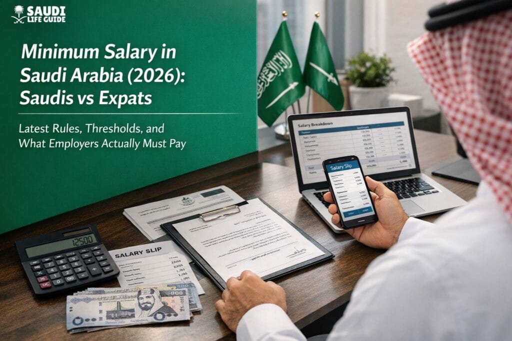 Minimum Salary in Saudi Arabia 2026 — SAR 4,000 Rules, Expat Thresholds ...