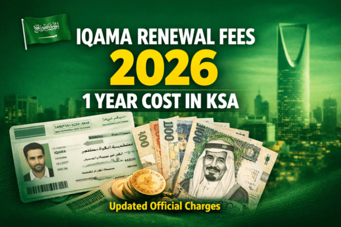 Iqama Renewal Fees for 1 Year in Saudi Arabia